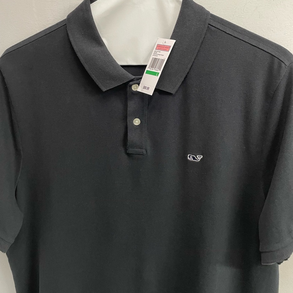 Vineyard Vines Men's Black Polo Shirt